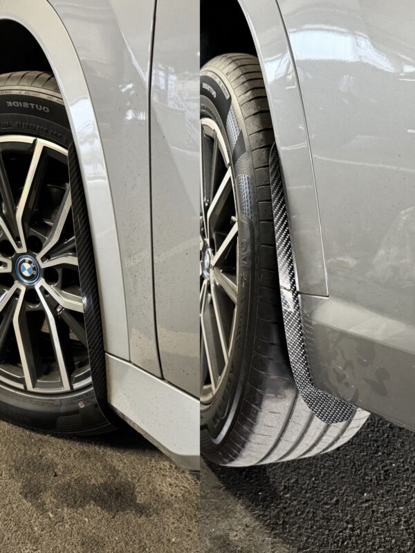 AP BMW X1 | iX1 Protections de passages de roue / Bavettes de garde-boue Noir brillant / Fibre de carbone (U11 | U12)