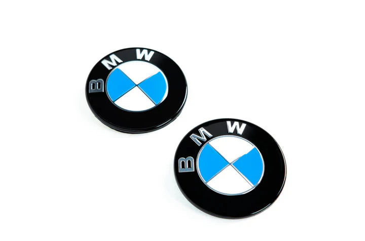 BMW F Series Dechromed Gloss Black Badges Roundels.