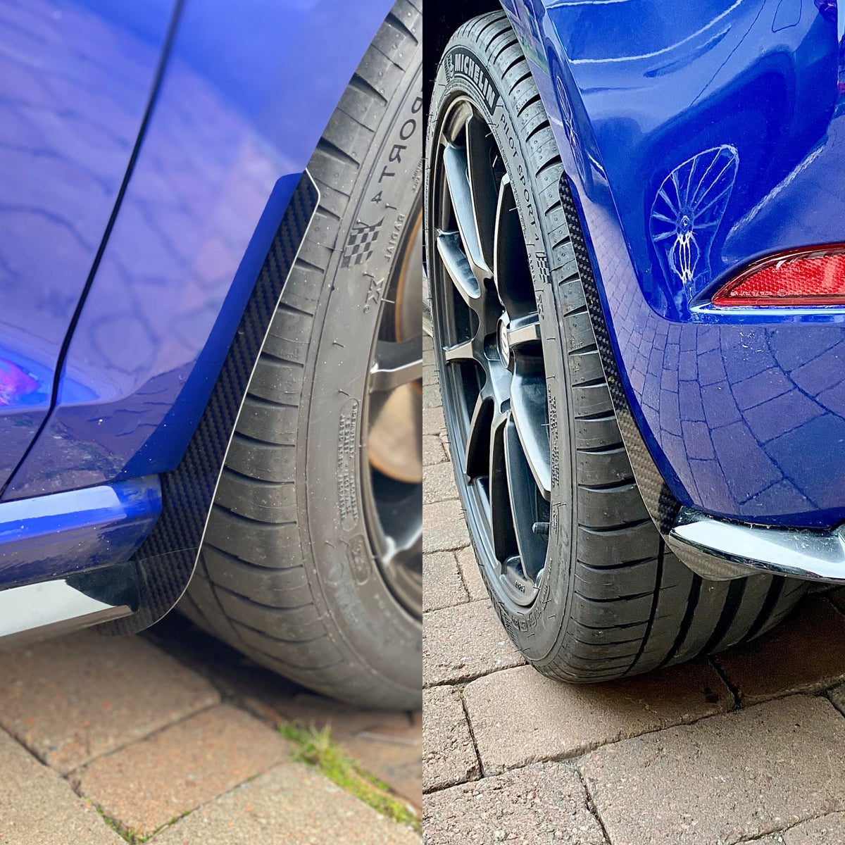 AP Volkswagen Golf GTI | GTD | R Gloss Black / Carbon Fibre Arch Guards / Mudflaps (MK7 | MK7.5)