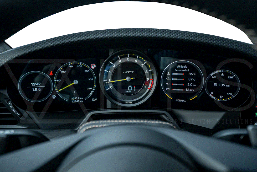 Porsche 911 Carrera | Turbo Instrument Cluster Screen Protection Film Kit (992)