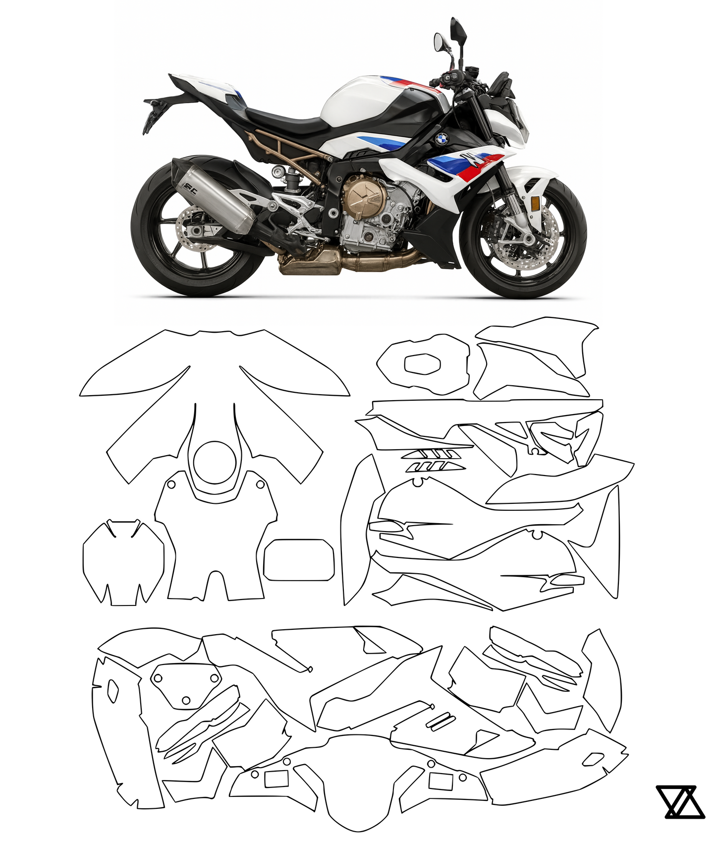 BMW S 1000 R Lackschutzfolien-Kit (GEN 3)