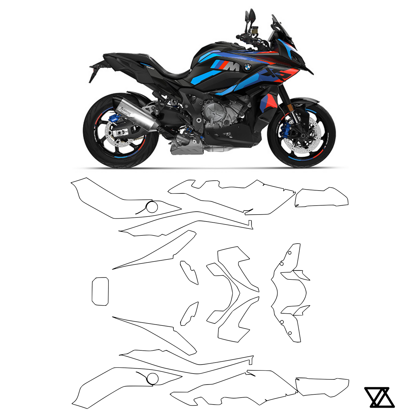 BMW S 1000 XR 2023-2024 Lackschutzfolien-Kit