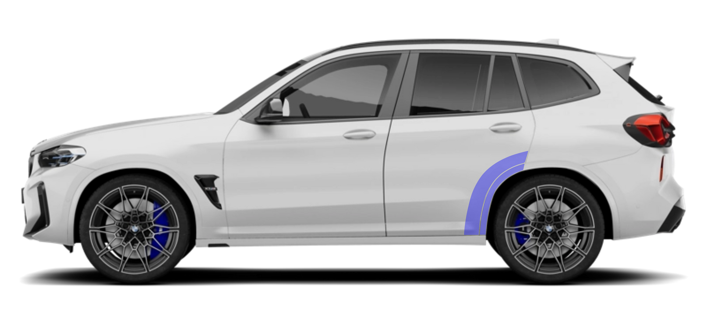 BMW X3 | iX3 | X3M Competition Large Rear Quarter Paint Protection Film Kit (G01 | G08 | F97)