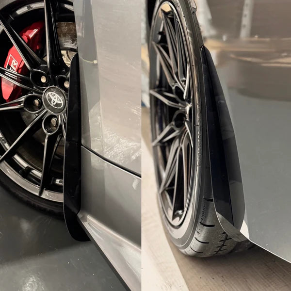 AP Toyota Corolla GR Gloss Black / Carbon Fibre Arch Guards / Mudflaps