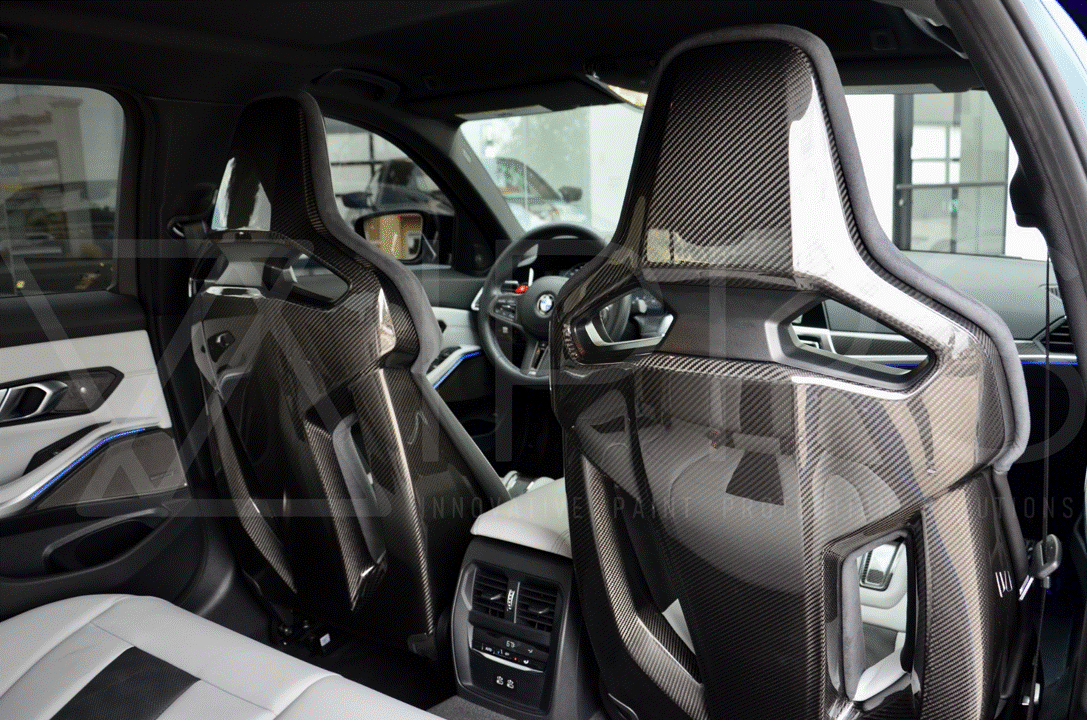 BMW M2 M3 M4 M5 Carbon Fibre Bucket Seat Back Paint Protection Film Kit (F90 | G80 | G81 | G82 | G83 | G87 | G90 | G99)