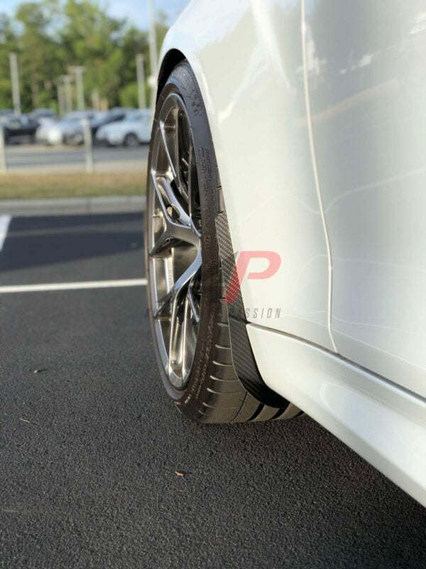 AP BMW 3 Series Gloss Black / Carbon Fibre Front Arch Guards / Mudflaps (F30 | F31)