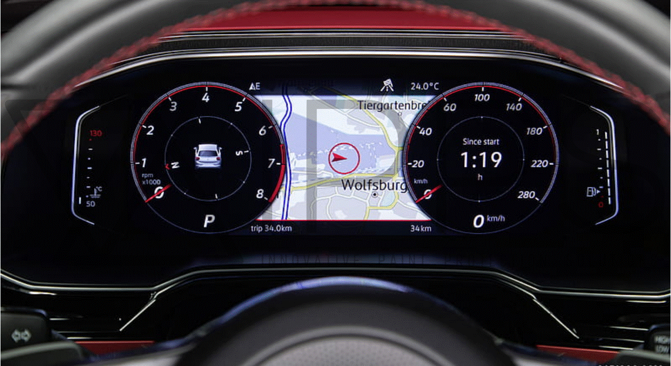 Volkswagen Arteon | Passat | Tiguan Digitales Kombiinstrument / Virtual Cockpit Displayschutzfolien-Set