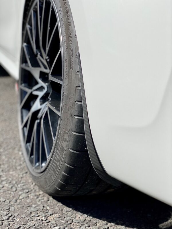 AP BMW M2 & M2 Competition Gloss Black / Carbon Fibre Arch Guards / Mudflaps F87