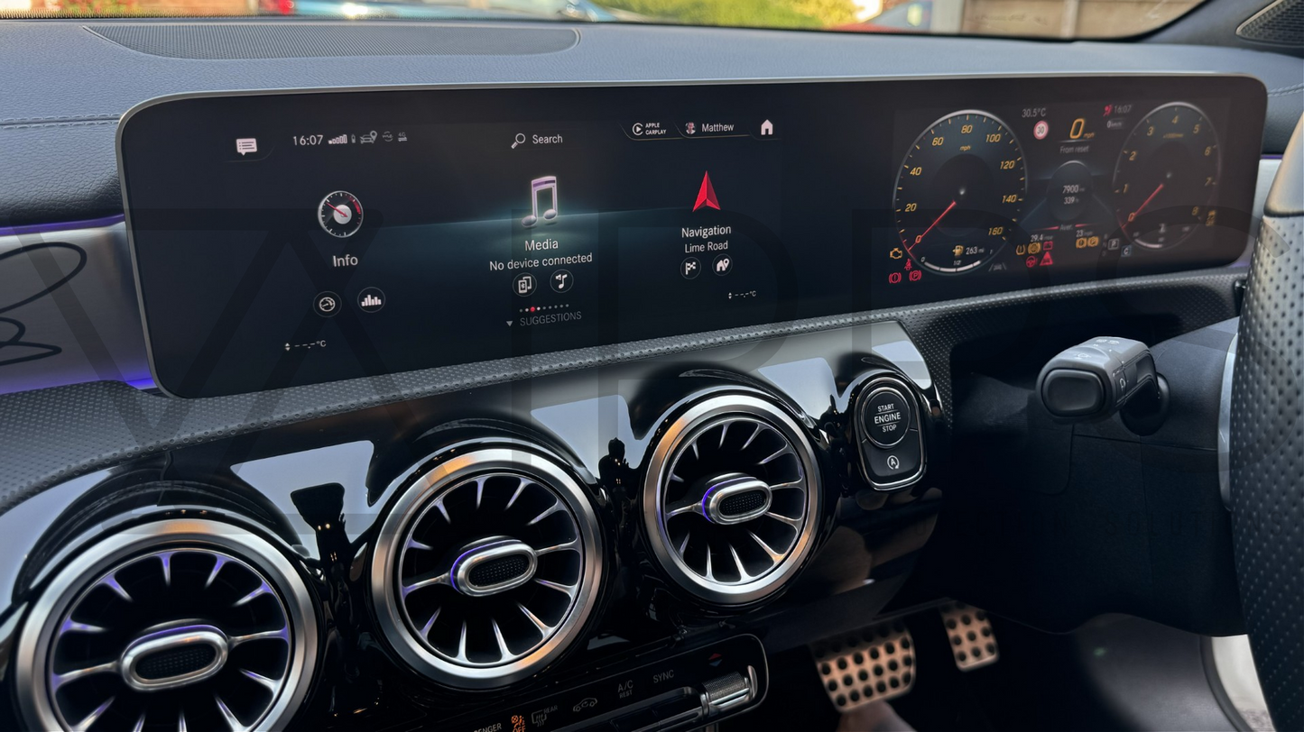 Mercedes MBUX Instrument Cluster / Navigation Screen Protection Film Kit (A Class | B Class | CLA Class | GLA Class | GLB Class | EQA Class | EQB Class)