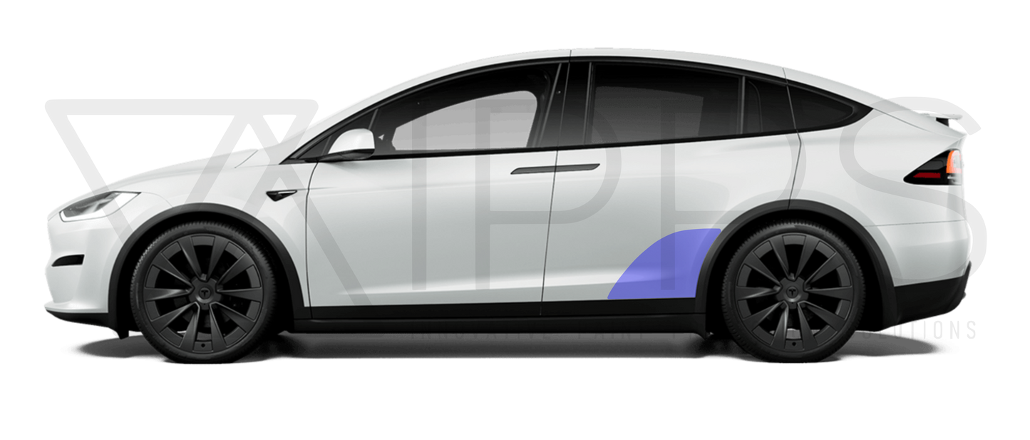 Tesla Model X Large Rear Door Arch Paint Protection Film Kit