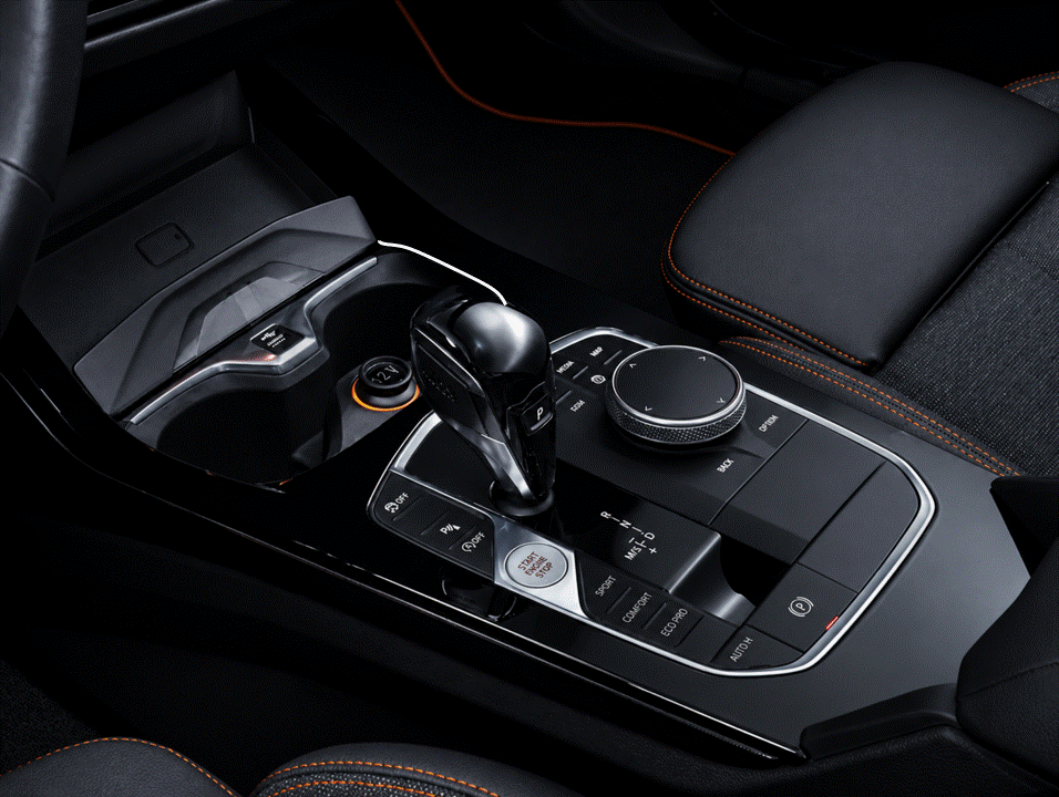 BMW 1 Series F40, including M135 and 128ti, 2 Series Gran Coupe F44 piano black interior trim centre console pre cut self healing PPF kit protection coverage.