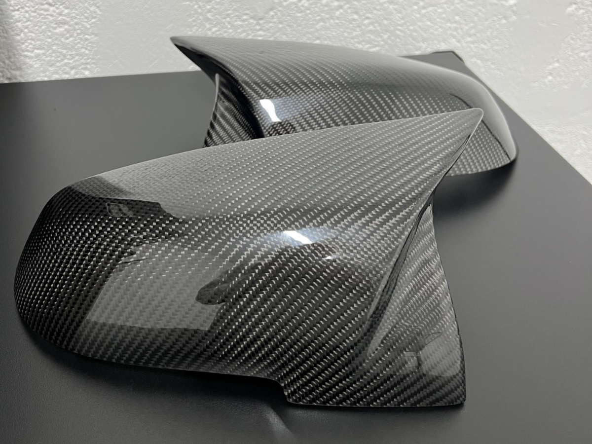 Carbon Fibre BMW F Series M Style Replacement Wing Mirror Caps.