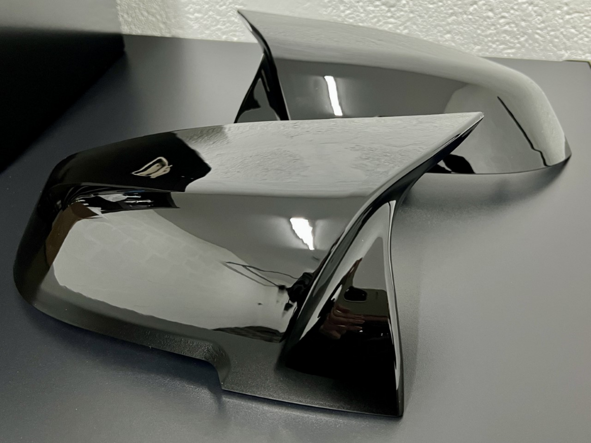 High Gloss Black BMW F Series M Style Replacement Wing Mirror Caps.