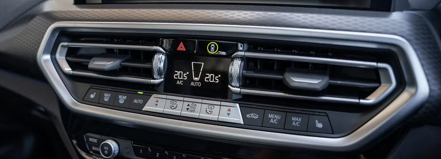 BMW iDrive 7 M2, M3, M4, 1 Series, 2 Series, 3 Series, 4 Series climate control temperature screen protector coverage.