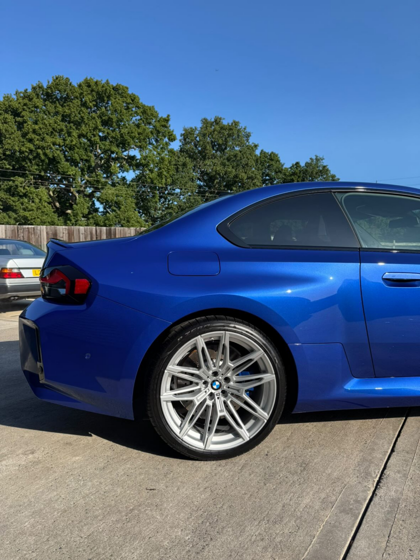 Close up of the BMW M2 G87 Full Side Profile installation of Gloss Transparent Self Healing PPF.