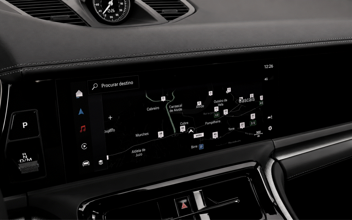 Porsche Panamera GEN 3 976 Navigation Infotainment Screen Protection Film Kit coverage area.