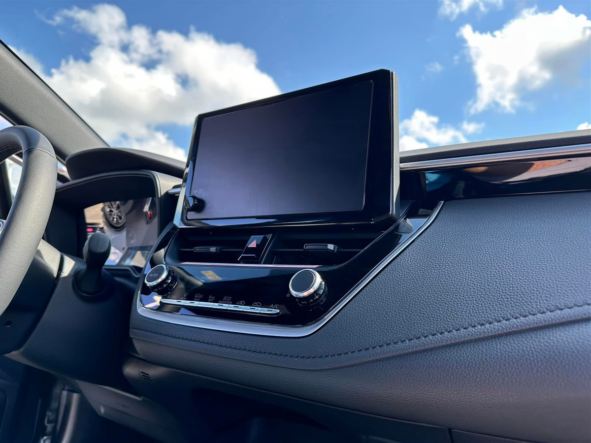 Toyota Corolla GR Navigation Infotainment Screen Paint Protection Film Kit in Matte with anti-glare properties.