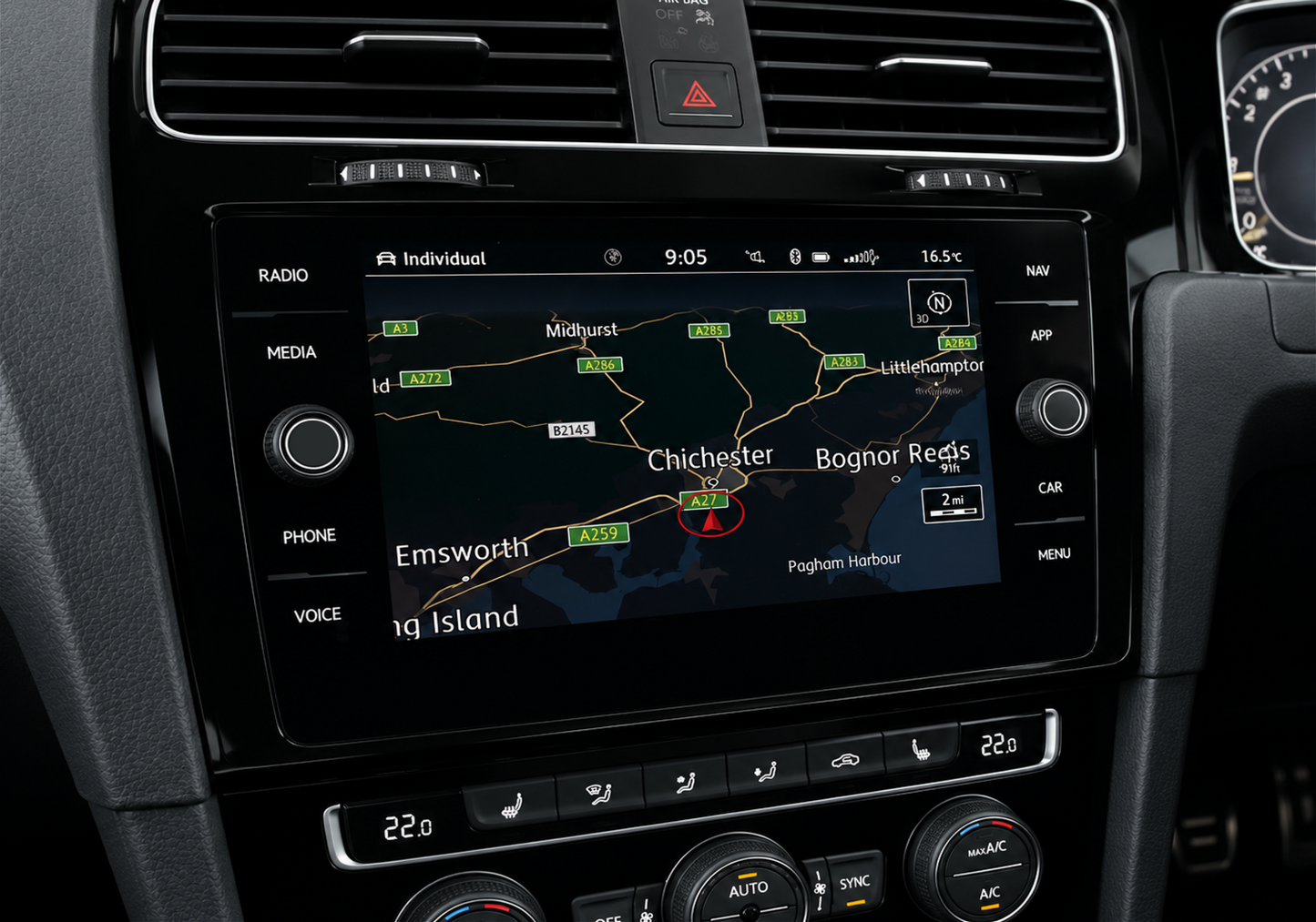 VW, Skoda & Seat media screen navigation screen power volume button removal overlay sticker.
