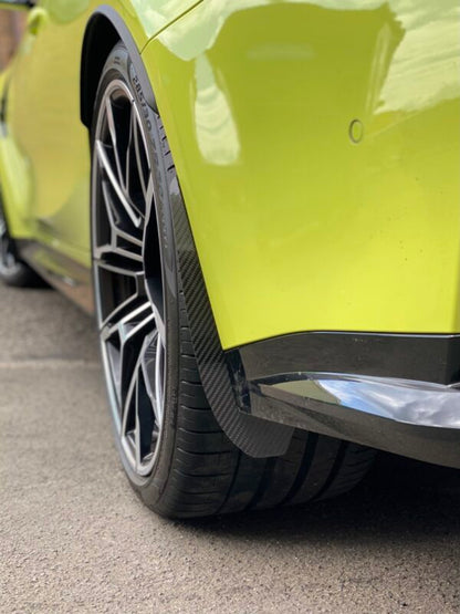 AP BMW M3 & M4 Gloss Black / Carbon Fibre Arch Guards / Mudflaps (G80 | G81 | G82 | G83)