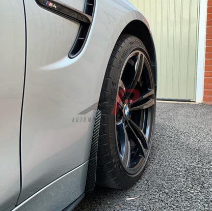 AP BMW M3 & M4 Gloss Black / Carbon Fibre Arch Guards / Mudflaps (F80 | F82 | F83)
