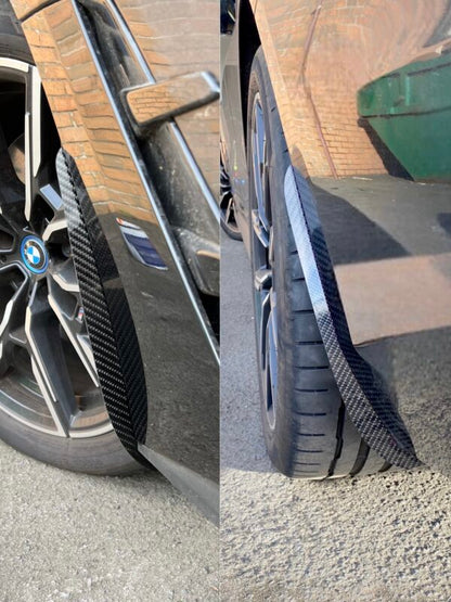 AP BMW i4 | 4 Series Gloss Black / Carbon Fibre Arch Guards / Mudflaps (G26)