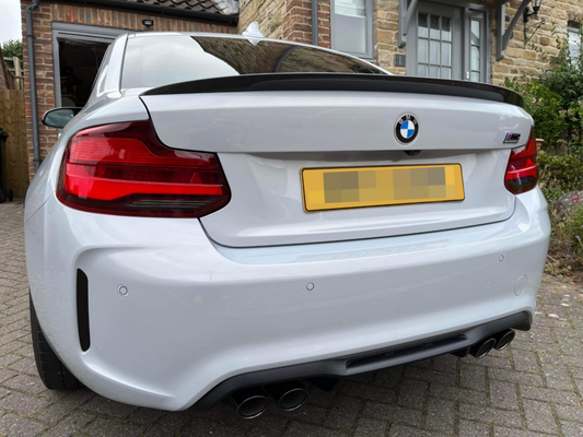 BMW M2 M2C F87 fitted with reflector Dark tint kit and medium reverse light tint kit. 