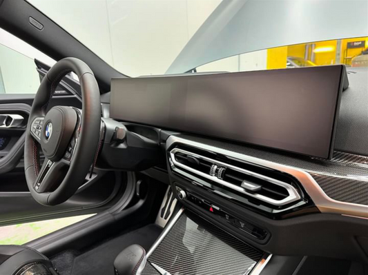 BMW iDrive 8 and iDrive 9 Instrument Cluster Navigation Screen Protection Film Kit suitable for G Series models, finished in Matte for best anti glare results, with self healing properties.