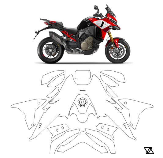 Ducati Multistrada V4 Pikes Peak 2023-2024 Paint Protection Film Kit