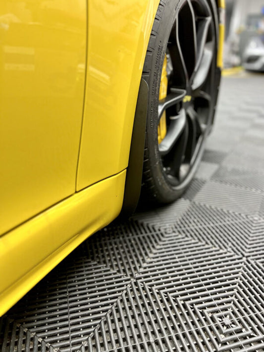 AP Porsche 911 GT3 | Carrera | Turbo Front Textured Black / Carbon Fibre Arch Guards / Mudflaps (992)