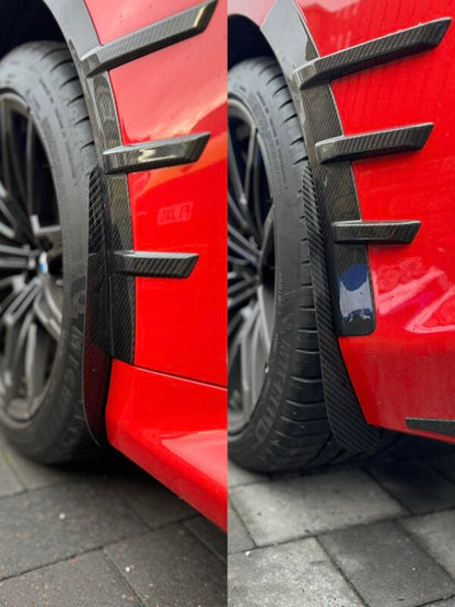 AP BMW M2 Gloss Black / Carbon Fibre Arch Guards / Mudflaps G87