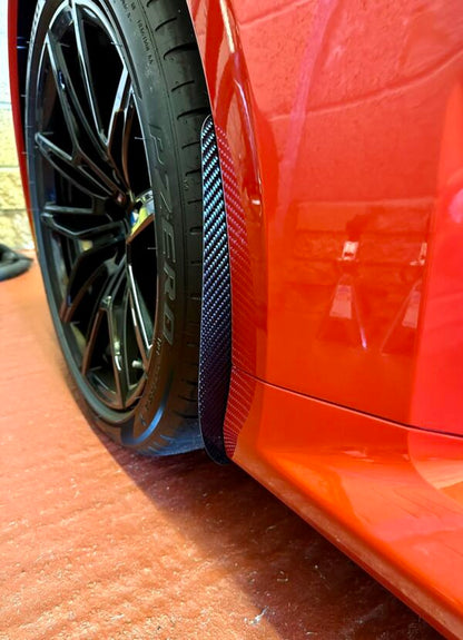 AP BMW M2 Gloss Black / Carbon Fibre Arch Guards / Mudflaps G87