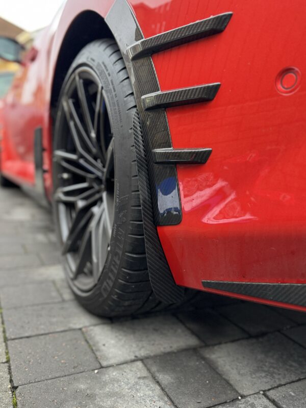 AP BMW M2 Gloss Black / Carbon Fibre Arch Guards / Mudflaps G87