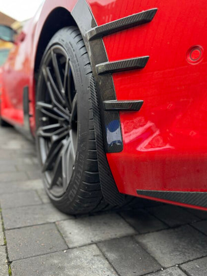 AP BMW M2 Gloss Black / Carbon Fibre Arch Guards / Mudflaps G87