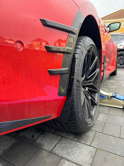 AP BMW M2 Gloss Black / Carbon Fibre Arch Guards / Mudflaps G87