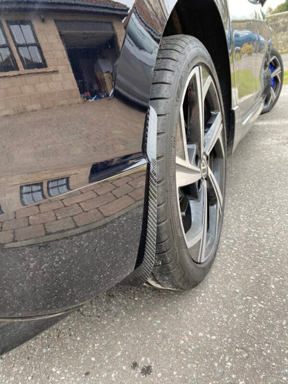 AP Volkswagen Golf GTI | GTD | R MK8 MK8.5 Gloss Black / Carbon Fibre Arch Guards / Mudflaps