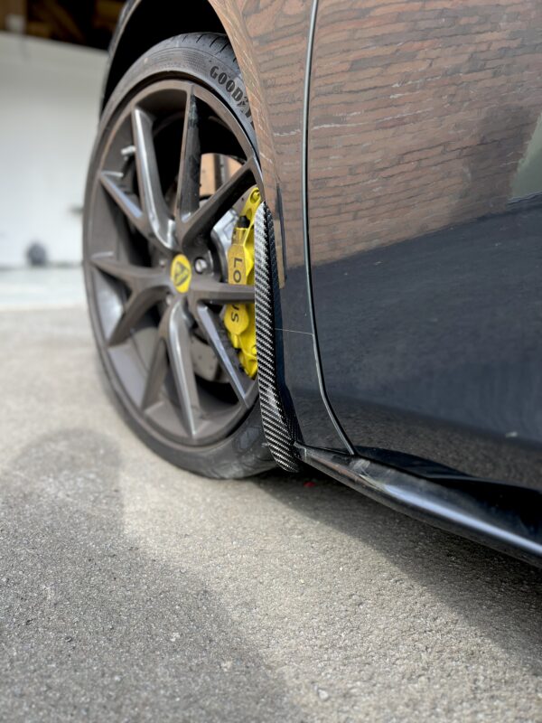 AP Lotus Emira Gloss Black / Carbon Fibre Arch Guards / Mudflaps