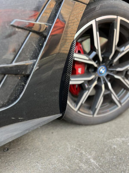 AP BMW i4 | 4 Series Gloss Black / Carbon Fibre Arch Guards / Mudflaps (G26)