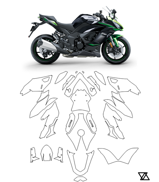 Kawasaki Ninja 1000 SX 2020-2024 Paint Protection Film Kit