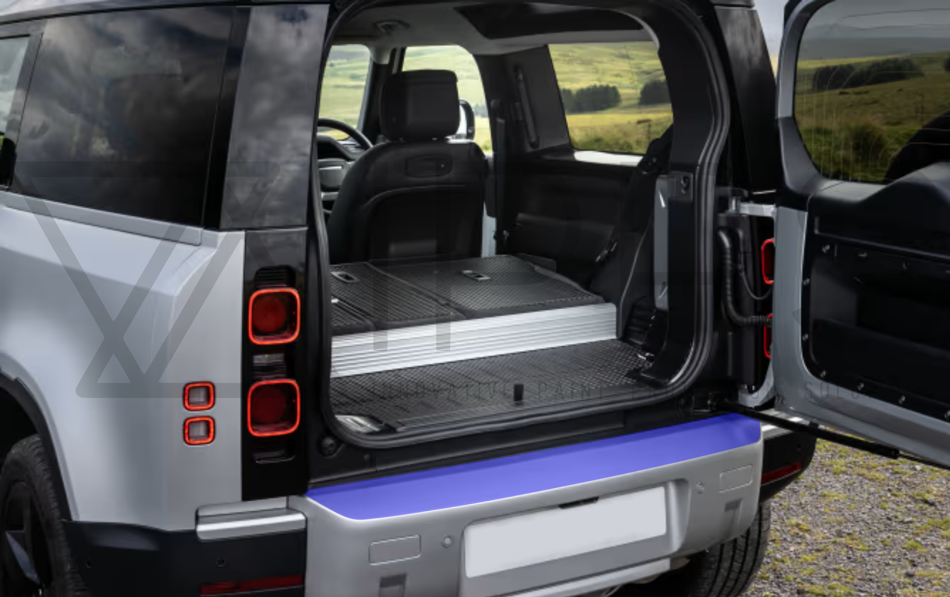 Defender Boot Inserts Land Rover Defender L663 - Models 90 110 130 Rear Bumper Lip Edge Paint ...