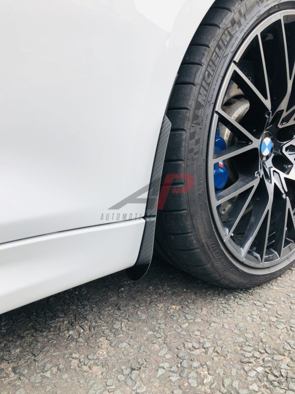 AP BMW M2 & M2 Competition Gloss Black / Carbon Fibre Arch Guards / Mudflaps F87
