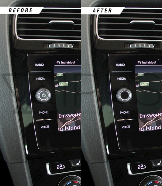 upscreen Scratch Shield Clear Premium Displayschutzfolie für Volkswagen Golf  7 Active Info Chockpit 12.3