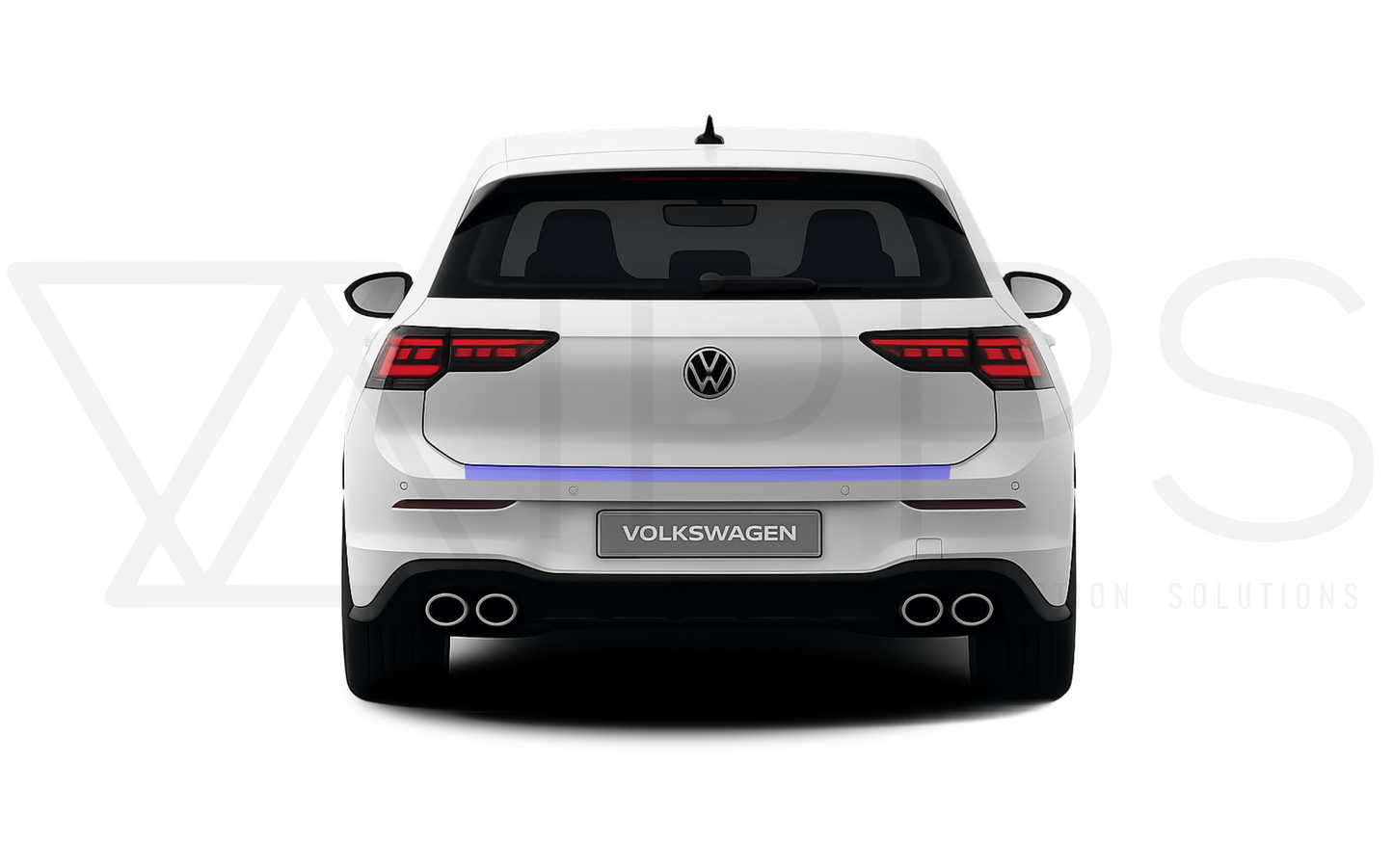 Volkswagen Golf Rear Bumper Boot Lip Edge Paint Protection Film Kit MK8 ...