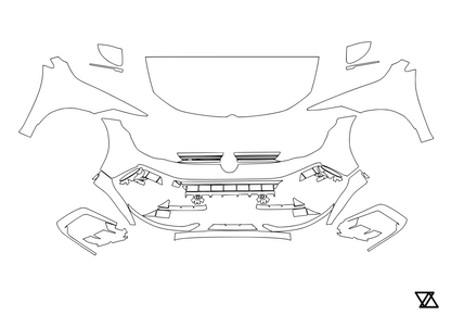 Volkswagen Golf GTI | GTD | R Front End Paint Protection Film Kit (MK8 | MK8.5)
