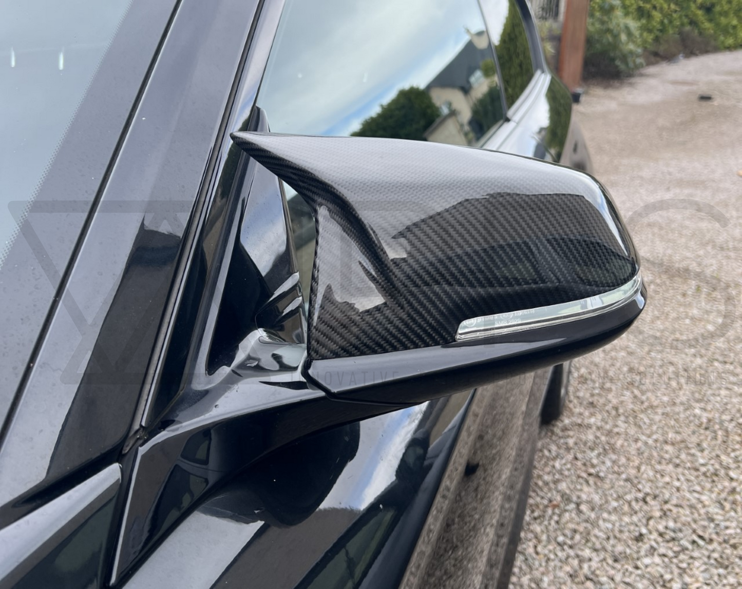 BMW F Series M Style Carbon Fibre / Gloss Black Wing Mirror Caps / Covers