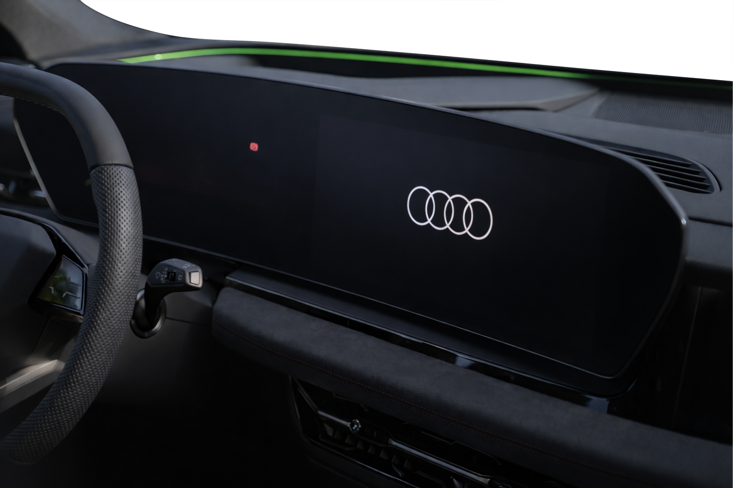 Audi 2025 large virtual cockpit digital display screen protector finished in matte anti glare self healing PPF.