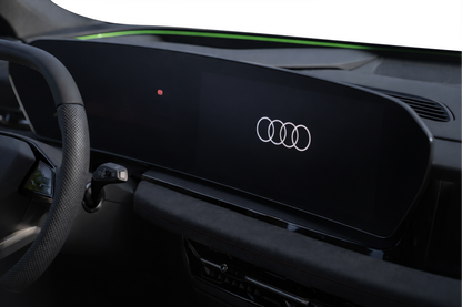 Audi 2025 large virtual cockpit digital display screen protector finished in matte anti glare self healing PPF.