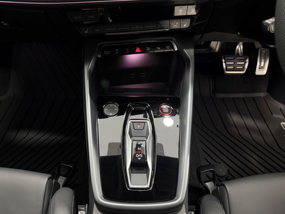Audi A3, S3, RS3 piano black interior center console gloss PPF kit installed.