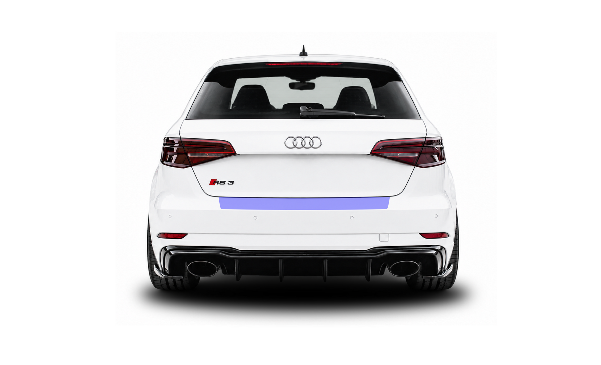 Audi A3 S3 RS3 8V Hatchback Sportback Rear Bumper Lip Edge Paint Protection Film Kit.