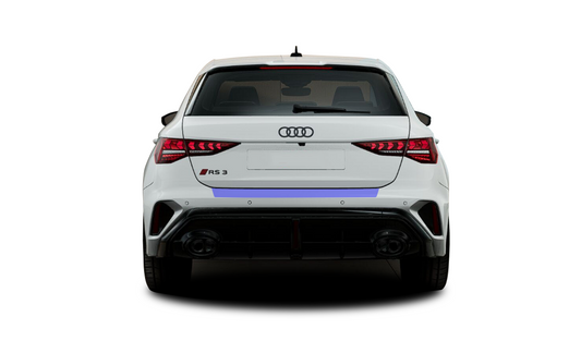 Audi A3, S3, RS3 sportback trunk boot lip PPF kit coverage area.