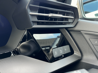 Audi A3, S3, RS3 8Y & 8.5Y piano black interior trim PPF kit coverage area.